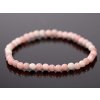 Náramek Opál růžový - 4 mm kuličky #949 - z přírodních kamenů