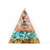 Piramida orgonitowa 5x5 cm Budda + kamienie Tyrkenit #OR043