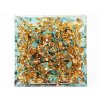 Orgonit pyramida 5x5 cm Buddha + kameny Tyrkenit #OR043