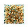Orgonit pyramída 5x5 cm Budha + kamene Tyrkenit #OR043