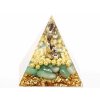 Piramida orgonitowa 5x5 cm Budda + kamienie Aventurin #OR043