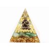 Piramida orgonitowa 5x5 cm Budda + kamienie Aventurin #OR043