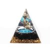 Piramida orgonitowa 6x6 cm Budda + kamienie Obsydian #OR049