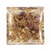 Piramida orgonitowa 6x6 cm Ametyst + spirala w szczycie #OR052