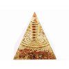 Orgonit pyramída 6x6 cm Jaspis + špirála v špici #OR053