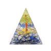 Orgonite pyramid 6x6 cm Lapis Lazuli + Olivine tree #OR054