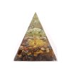 Orgonit pyramida 6x6 cm Tygří oko + Olivín strom #OR057