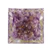 Piramida orgonitowa 6x6 cm Ametyst + drzewo oliwinowe #OR059