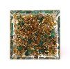 Orgonite pyramid 7x7 cm Malachite + Amethyst tree #OR064
