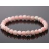 Náramek Opál růžový - 6 mm kuličky #956 - z přírodních kamenů
