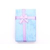 Niebieskie pudełko prezentowe 8x5x3 cm z kokardką #ZM01