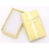 Yellow gift box 8x5x3 cm with bow #ZB88