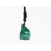 Malachite pendant 40x25 slice + extendable strap #ZB153