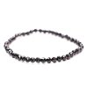 Náramek Křišťál černý Morion - fazetovaný - 4 mm kuličky #981 - z přírodních kamenů