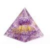 Orgonit-Pyramide 5x5 cm Amethyst-Steine + Lebensbaum #OR090