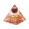 Orgonit pyramída 5x5 cm Karneol kamene + špirála #OR100