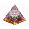 Piramida orgonitowa 5x5 cm Ametyst + kulka Ametyst #OR103