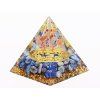 Orgonit pyramída 5x5 cm Lapis Lazuli kamene + Karneol stromček #OR104