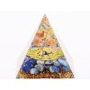 Orgonite pyramid 5x5 cm Lapis Lazuli stones + Carnelian tree #OR104