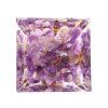 Orgonit pyramída 5x5 cm Ametyst kamene + špirála + guľôčka #OR111