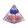 Piramida orgonitowa 5x5 cm Kamienie ametystowe + drzewo lapis lazuli #OR114