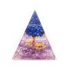 Orgonit pyramída 5x5 cm Ametyst kamene + strom Lapis Lazuli #OR114