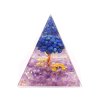 Orgonit pyramida 5x5 cm Ametyst kameny + strom Lapis Lazuli #OR114