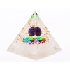 Piramida orgonitowa 5x5 cm Kryształowe kamienie + kulka ametystowa #OR116