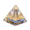 Orgonit pyramida 6x6 cm Lapis Lazuli + spirála a špice Sodalit #OR125