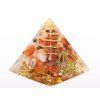 Orgonit pyramída 3x3 cm Karneol kamene + špirála #OR126