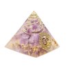 Orgonit pyramida 3x3 cm Ametyst kameny + spirála #OR127