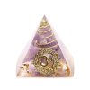 Piramida orgonitowa 3x3 cm Kamienie ametystowe + spirala #OR127