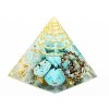 Piramida orgonitowa 3x3 cm Howlit Tyrkenit + spirala #OR128