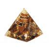 Orgonit pyramída 3x3 cm Tigrie oko + špirála #OR129