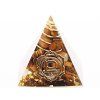 Orgonit pyramída 3x3 cm Tigrie oko + špirála #OR129