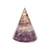 Orgonit stożek 6x5 cm Ametyst + spirala #OR135