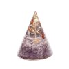 Orgonit stożek 6x5 cm Ametyst + spirala #OR135