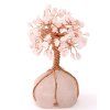 Rose quartz lucky tree 13 cm on a rose quartz stone #834
