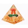 Piramida orgonitowa 5x5 cm z dekoracją GRZYBY #OR158ě