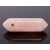 Rose quartz pendant double-sided point 3 cm with hole #ZB219