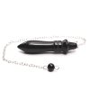 Kyvadlo Achát černý - délka 24 cm #ZB240