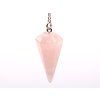 Pendulum Rose quartz pyramid 40 mm with chain #ZB247