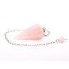 Pendulum Rose quartz pyramid 40 mm with chain #ZB247