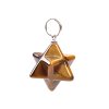 Tygří oko přívěsek Merkaba hvězda 23x15 mm #ZB259