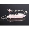Pendulum Rose quartz 40 mm with chain #ZB262