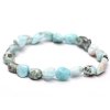 Náramek Larimar - valounky 4 - 10 mm #170 - z přírodních kamenů