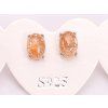 Sunstone earrings 5x7 mm with silver #109 S925