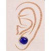 Náušnice Lapis Lazuli kámen 6 mm se stříbrem #113 S925