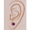Náušnice Rubín kámen 4 mm se stříbrem #114 S925