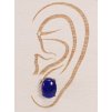 Náušnice Lapis Lazuli ovál 6x8 mm kámen se stříbrem #116 S925